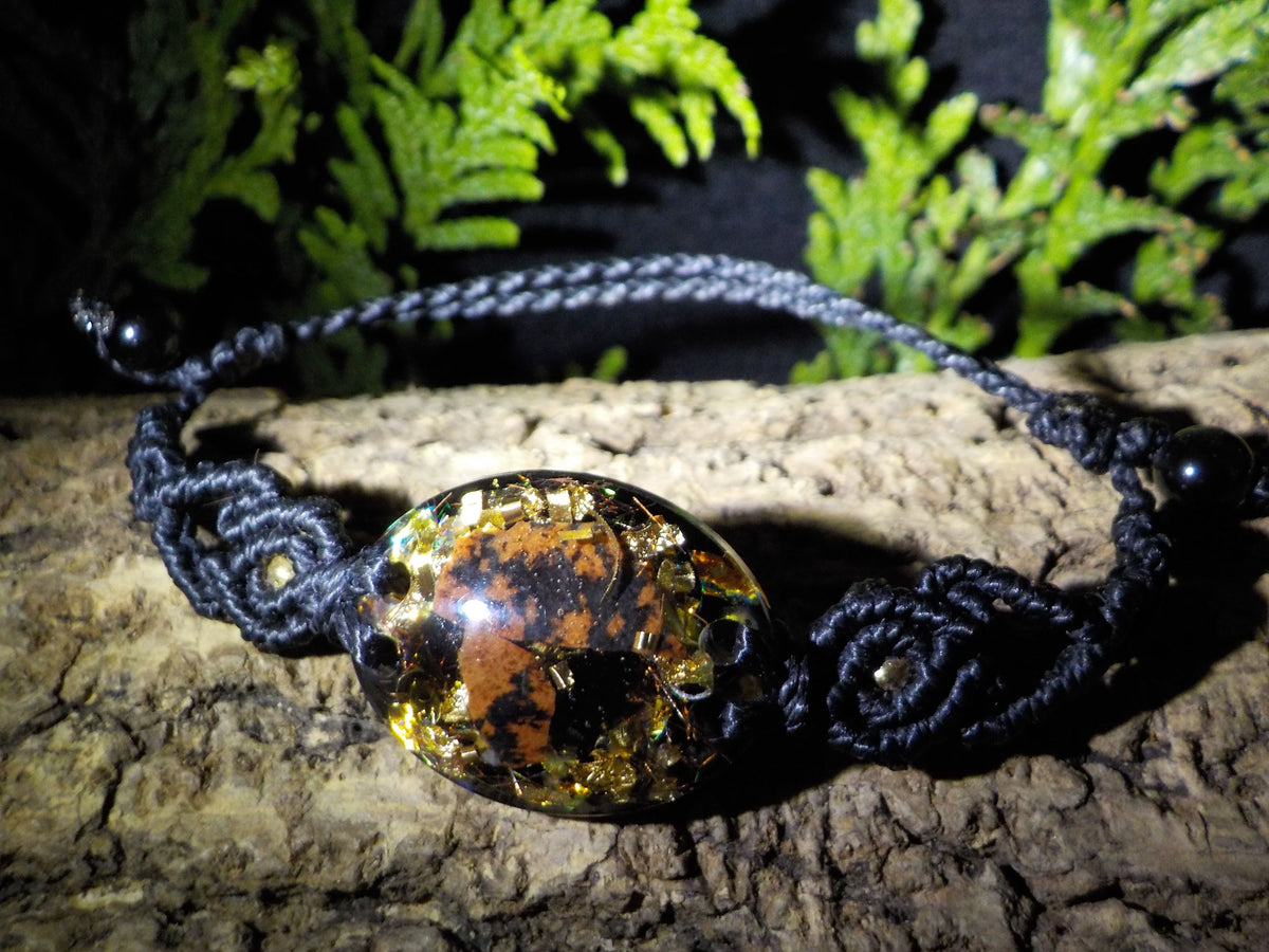 Collier Ras De Cou En Obsidiennes Noires Et œil Céleste - Bijou Bohème, Neuf Sans Emballage