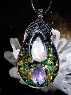 Améthyste malachite pyrite