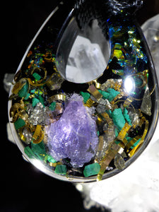 Améthyste malachite pyrite